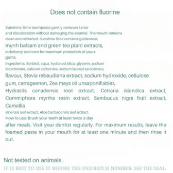 Pasta de dentes Sunshine Brite NSP modelo NSP 2851 | Nº da imagem 2